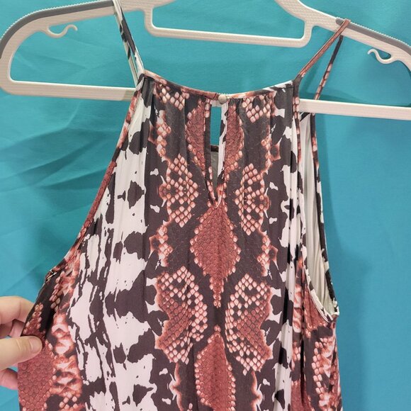 Tart Womens Sleeveless Snake Print Dress Size S 100% Rayon - Picture 7 of 9
